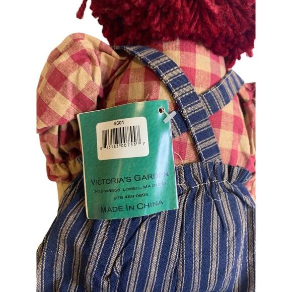 Victorias Country Home Rag Doll Primitive Look Raggedy Andy 23 Inch - Picture 7 of 7